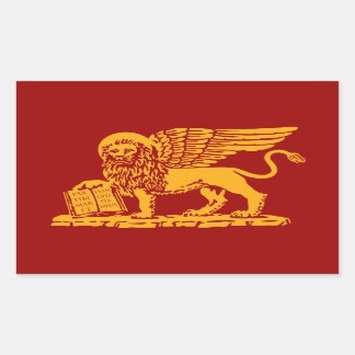 Pegatina Rectangular Escudo de armas de Venecia