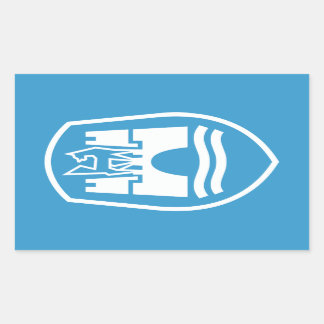 Pegatina Rectangular Escudo de armas de Wolfsburg (blanco)