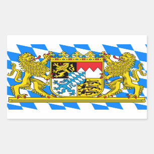Pegatina Rectangular Escudo de Baviera