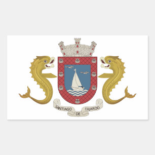 Pegatina Rectangular Escudo de Fajardo - PUERTO RICO