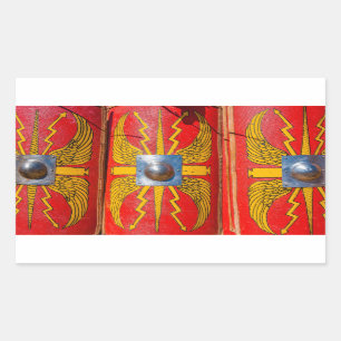 Pegatina Rectangular Escudo militar romano - Esctum