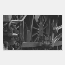 Pegatina Rectangular Escuela mecánica de locomotoras