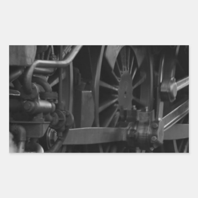 Pegatina Rectangular Escuela mecánica de locomotoras (Anverso)