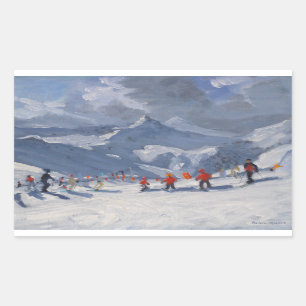 Pegatina Rectangular Escuela Tignes 2009 del esquí