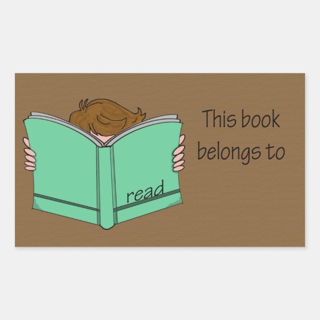 Pegatina Rectangular Ese es mi libro 1 (Anverso)