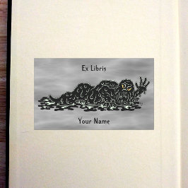 Pegatina Rectangular Eslóganes deslumbrantes Hulk Weird Horror Bookplat