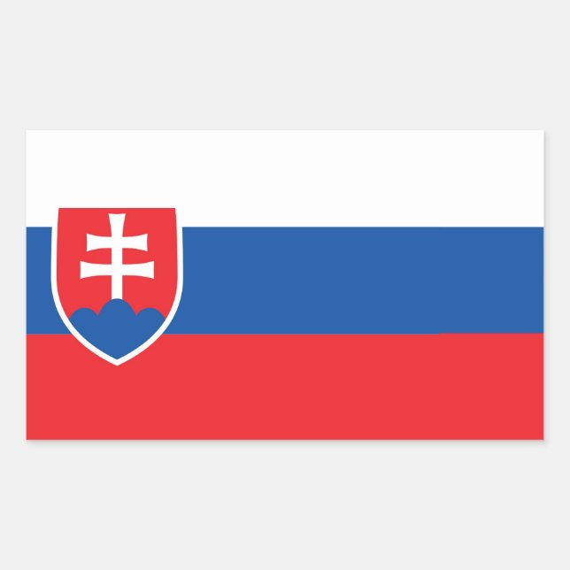 PEGATINA RECTANGULAR ESLOVAQUIA (Anverso)