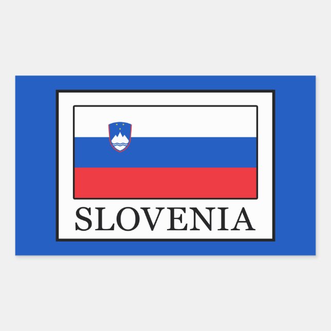 Pegatina Rectangular Eslovenia (Anverso)