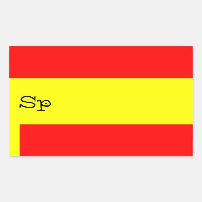 PEGATINA RECTANGULAR ESPAÑA (Anverso)