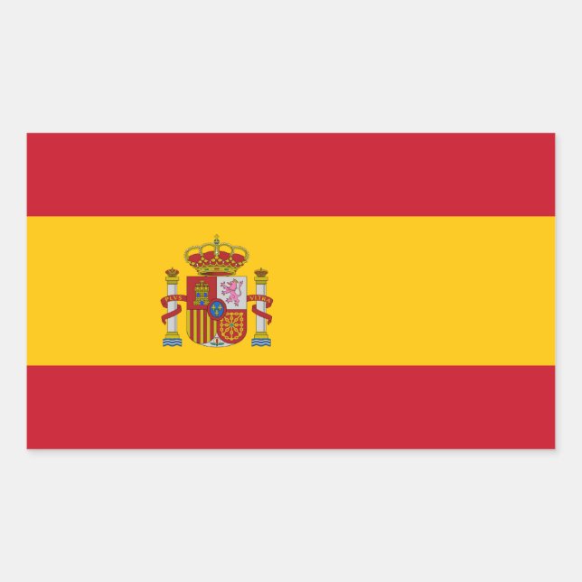 Pegatina Rectangular España (Anverso)
