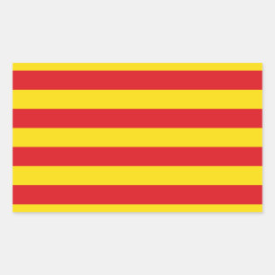 Pegatina Rectangular España: La Senyera Cataluña