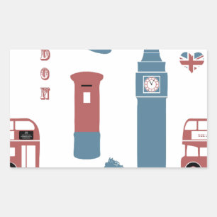 Pegatina Rectangular Especial de Londres