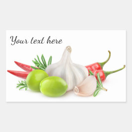 Pegatina Rectangular Especias