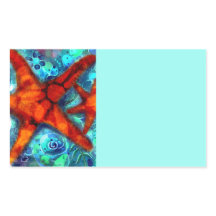 Espectacular Starfish SeashelBeach Verde azulado P