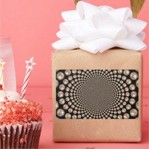 Pegatina Rectangular Espectáculo de espina chita - Frenzy felino: color