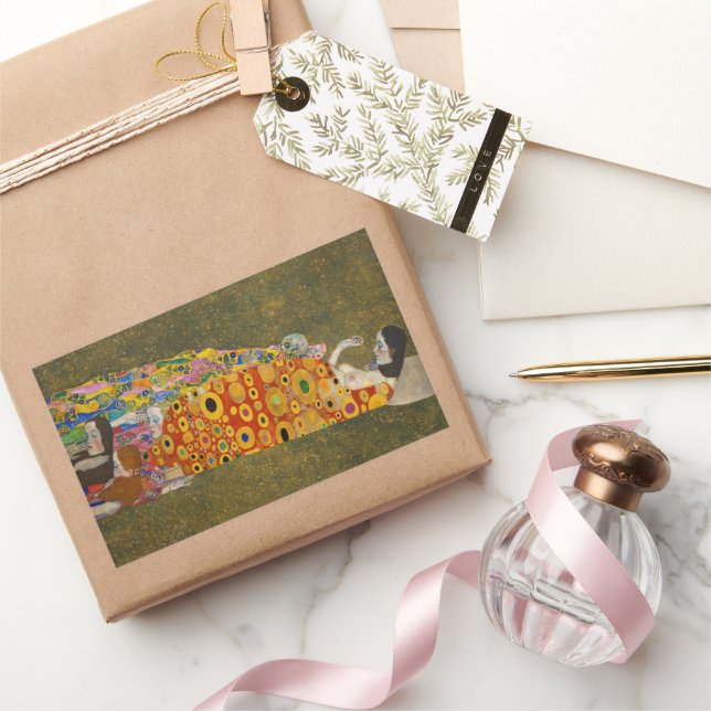 Pegatina Rectangular Esperanza II de Gustav Klimt, Arte Moderno Antiguo (Regalar)