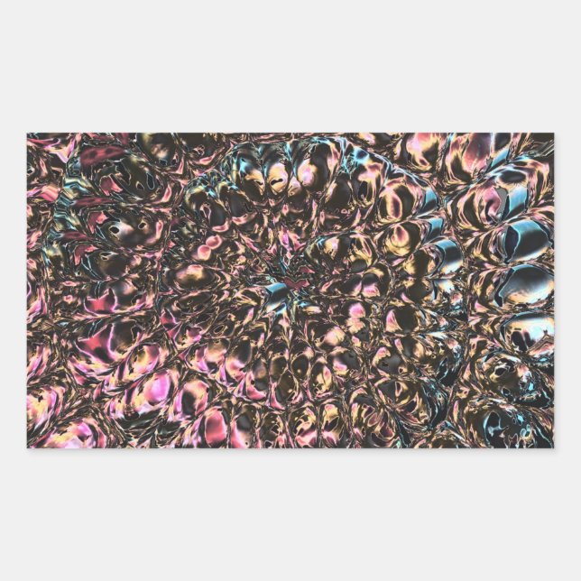 Pegatina Rectangular Espiral Gemstone (Anverso)