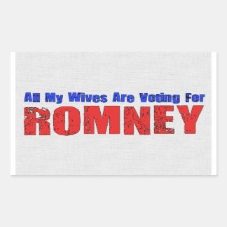 Pegatina Rectangular Esposas para Romney
