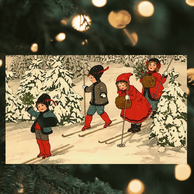 Pegatina Rectangular Esquí de invierno (Subido por el creador)