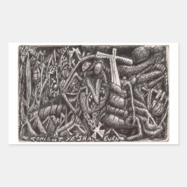 Pegatina Rectangular "¡Esta noche arderéis!"