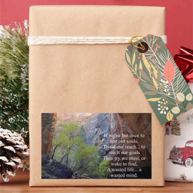 Pegatina Rectangular Establecimiento de objetivos Inspiradores (Vacaciones)