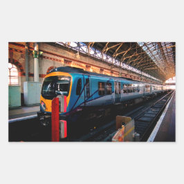Pegatina Rectangular Estación de tren de Manchester