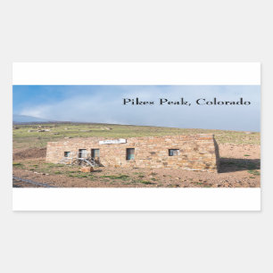 Pegatina Rectangular Estacionamiento en el pico de Pikes