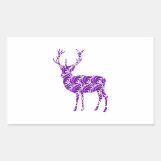 Pegatina Rectangular Estadio Purple Damask