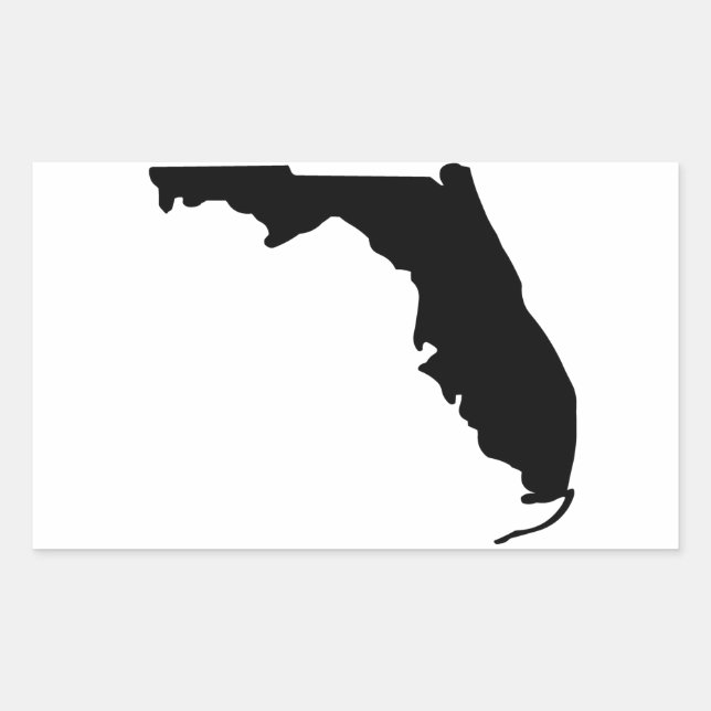 Pegatina Rectangular Estado Americano de Florida (Anverso)