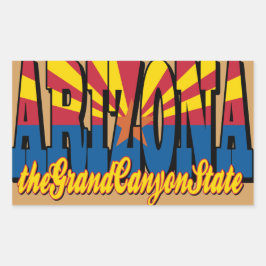 Pegatina Rectangular Estado del Gran Cañón