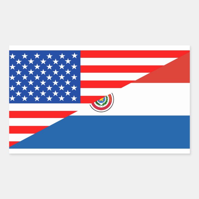 Pegatina Rectangular estados unidos estados unidos estados unidos parag (Anverso)