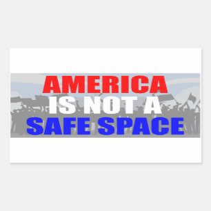 Pegatina Rectangular Estados Unidos no es un espacio seguro