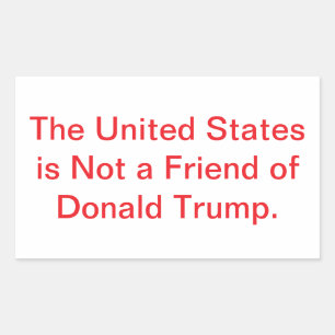 Pegatina Rectangular Estados Unidos No Le Gusta Trump Hankamer Artjunkh