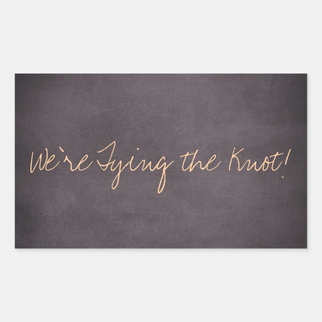 Pegatina Rectangular Estamos atando a los Pegatinas de la invitación a  (Anverso)