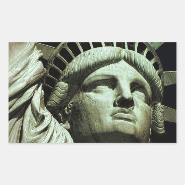 Pegatina Rectangular Estatua de la Libertad (Anverso)