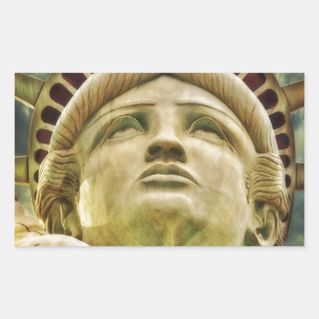 Pegatina Rectangular Estatua de la Libertad (Anverso)
