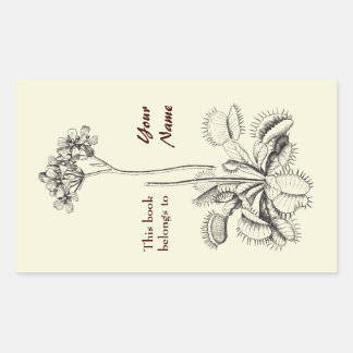 Pegatina Rectangular Este Libro Pertenece A La Floral