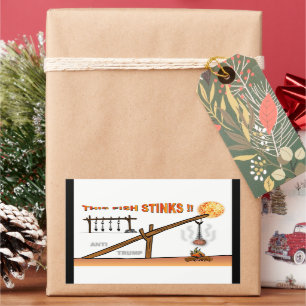 Pegatina Rectangular ¡Este pescado apesta! / Anti Trump,