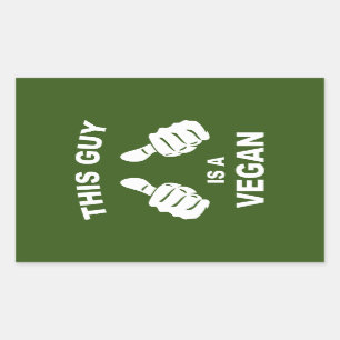 Pegatina Rectangular Este Tipo Es Vegan