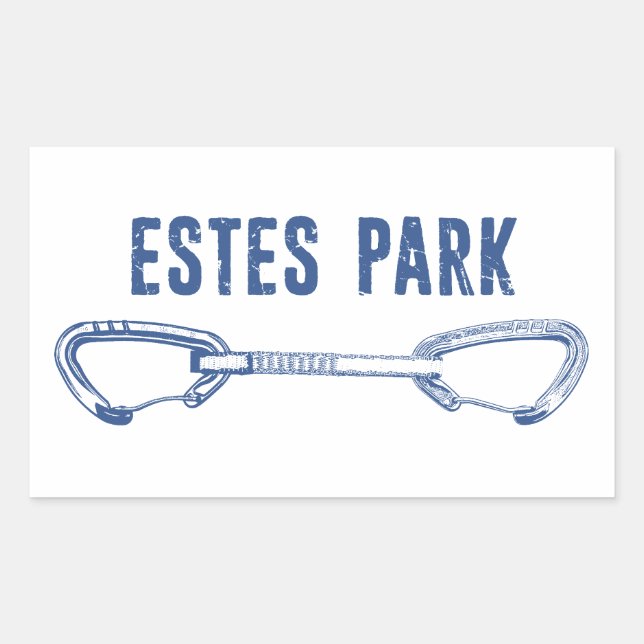 Pegatina Rectangular Estes Park Climbing Quickdraw (Anverso)