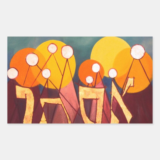 Pegatina Rectangular Esther (Anverso)