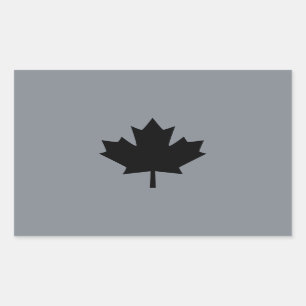 Pegatina Rectangular Estilo de hoja de arce negro canadiense