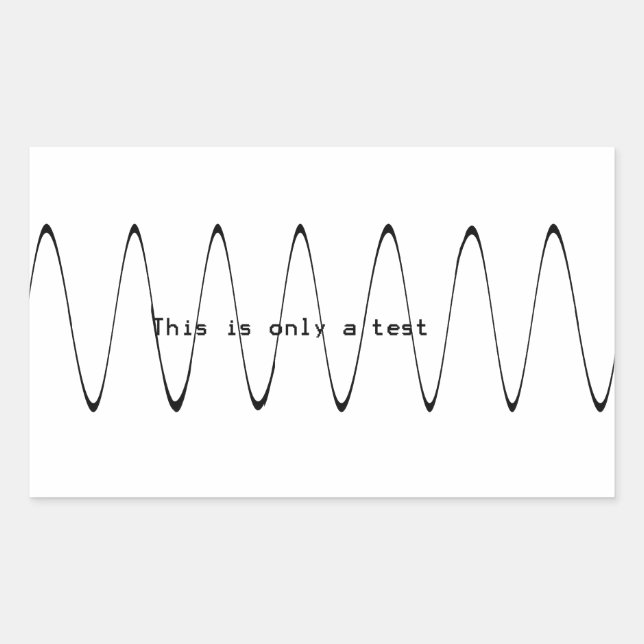 Pegatina Rectangular Esto es sólo una prueba (Anverso)