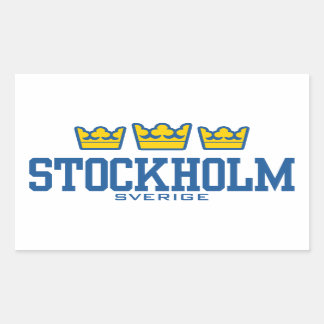 Pegatina Rectangular Estocolmo Sverige