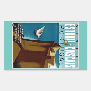 Pegatina Rectangular Estoril - Cascais Portugal