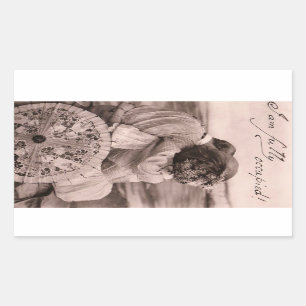 Pegatina Rectangular "¡Estoy completamente ocupado!", gracioso beso rom