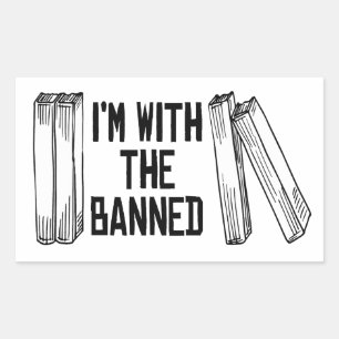 Pegatina Rectangular Estoy con el prohibido