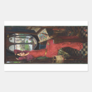 Pegatina Rectangular Estoy medio enfermo de sombras - John Waterhouse