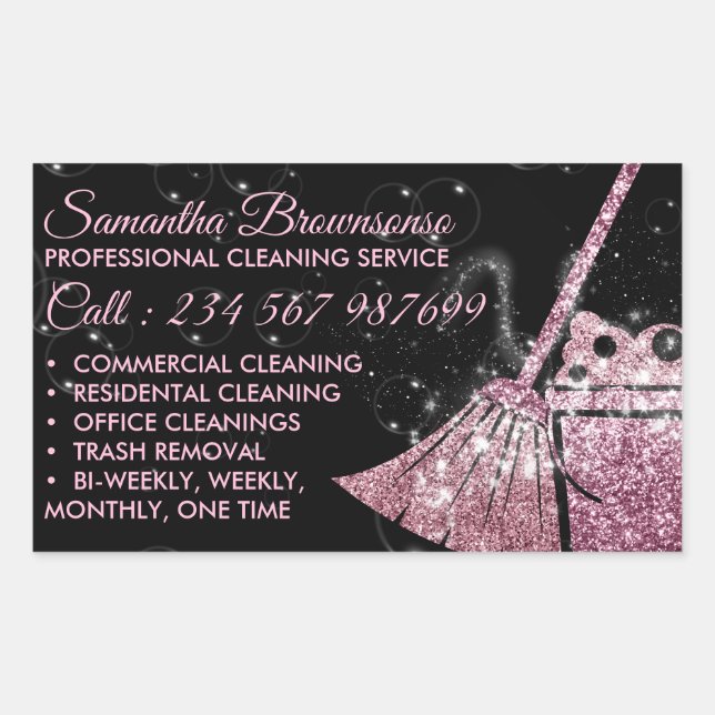 Pegatina Rectangular Estrella de limpieza (Anverso)