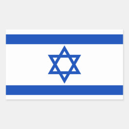 Pegatina Rectangular Estrella israelí de la bandera de David